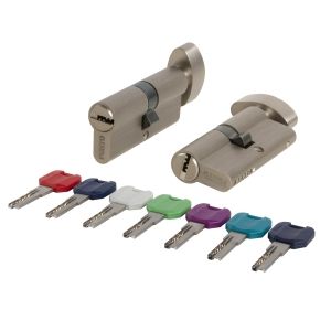 Цилиндровый механизм MaxPro7002Knob110mm(55+10+45) SN никель 7key с вертушкой